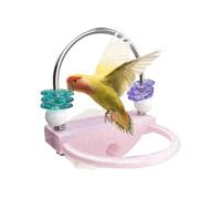 Colorful Bird - Parakeet Enrichment Toy for Exploring | Acrylic with Rotating Rings, Exercise Climbing Perch, Training Standing Resting Accessory, Playtime Tool for Cockatiel Macaw