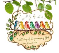 Colorful Birds Acrylic Sunlight Catcher Ornament For Window Porch Garden