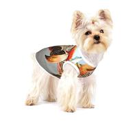 Colorful Birds - Camiseta de alta calidad para perro, ropa suave 100% algodón para perros, perfecta para perros pequeños a medianos, camisas elegantes y cómodas para perros, talla L