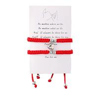 COLORFUL BLING Pulseras de atracción mutua a juego para parejas de larga distancia para él y para ella, ajustable, trenzada, 8 infinitos, amor, corazón, amistad, joyería, 60-85mm(2.36”-3.35”), Metal