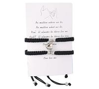 COLORFUL BLING Pulseras de atracción mutua a juego para parejas de larga distancia para él y para ella, ajustable, trenzada, 8 infinitos, amor, corazón, amistad, joyería, 2.36-3.35 inches, Metal