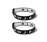 COLORFUL BLING Pulseras trenzadas hechas a mano con texto en inglés «What Would Jesus Do», pulseras de la WWJD para mujeres y hombres, buena bendición, joyería cristiana religiosa, regalo, 15