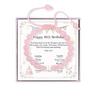 COLORFUL BLING Regalos de cumpleaños para niñas, pulseras con dije de trébol de cuatro hojas, pulsera de piedra natural de buena suerte para hija, nieta, sobrina, séptimo, One Size, Acero aleado, Sin