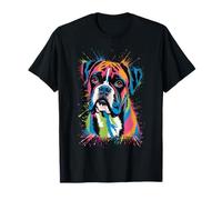 Colorful Boxer Dog Face | Funny Puppy Art Lover tee Camiseta