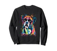 Colorful Boxer Dog Face | Funny Puppy Art Lover tee Sudadera