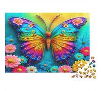Colorful Butterfly Art Colourful 3D Butterfly Art 1000 Pcs Jigsaw Puzzles Adults Brain Development Classic Educational Games 52x38cm/1000pcs
