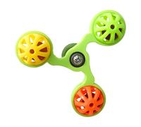 Colorful Cage Toy - Rotating Bird Windmill for Active Pets | 3D Printing with 3 Bells, 11cm Length and 3.5cm Ball, Chewing Play Ornament, Enrichment Accessory for Parakeets Conures Lovebirds