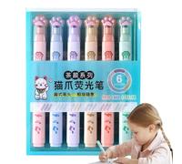Colorful Cat Pen, Quick Dry Highlighter, Smooth Writing Tool, Scrapbooking Letters Cards Note-Taking Accessory, Multifunctional School Study Stationery Kit, Office Gear for Students, Teachers, Friends