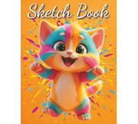 Colorful Cat Sketch Pad: Large 8.5 x 11 Cat Sketch Pad with 110 Blank Unlined Pages for Drawing, Doodling, Painting, and Art Practice - Sketchbook Notebook for Artists, Kids, and Cat Lovers