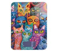 Colorful Cats - Báscula digital de fácil limpieza para alimentos, 11 libras/5.1 g, 5 kg/5 g, peso digital en gramos y onzas con 4 unidades para hornear, hornear preparación de comidas (pilas no