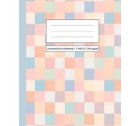 Colorful Checkerboard Composition Notebook - Wide Ruled 7.5 x 9.25: Trendy Retro Checkered Journal for School & Creative Writing