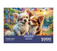 Colorful Chihuahuawith Mountain Backdrop Juego De Puzzle En Familia Una Tormenta De Color Y Desafío - El Regalo Original Que Hará Inolvidable Tu Navidad, Recomendado para +14 70x50cm/1000pcs