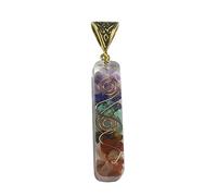 Colorful Chips Stone Natural Chakra Energy Pendant Pendulum Amulet Crystal Pendant for Women-A style