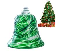 Colorful Christmas Bell Decorations, Glass Holiday Ornament, Bright Reflective Finish with Classic Shape and Smooth Texture, Decorative Festive Accent, for Indoor Wall Window Fireplace Living Room