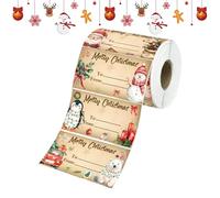 Colorful Christmas Stickers - Holiday Adhesive Labels | Sticker Roll With Cute Graphic Designs, Winter Seal Stickers For Packaging Use, Christmas Label, Decorative Sticker For Seasonal Crafts