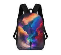 Colorful Clouds A Journey Through Vibrant Skies Mochilas Infantiles Impresas En 3D, Mochilas De Moda Informales, Mochilas De Viaje Bonitas, Mochilas Informales Para Exteriores Para Niños Y Niñas 17in