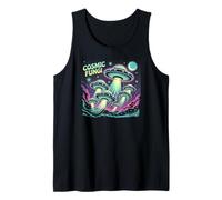 Colorful Cosmic Mushrooms Galaxy Universe Cosmos Fungi Camiseta sin Mangas
