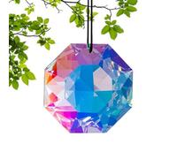 Colorful Crystal Sun Catcher - Glass 5.7x5.7x2.3cm | Crystals Prism Rainbow for Window | Sun Catcher Prisms ornamento colgante para el hogar interior al aire libre
