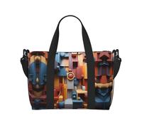 Colorful Cube Space - Bolso bandolera de mano para mujer, bolso de mano casual con cremallera, adecuado para el trabajo, viajes, fitness, viajes