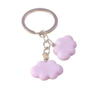Colorful Cute Resin White Cloud Keychains for Women Souvenir Handbag Pendants Summer Vacation Keyring DIY Jewelry para Llaves de casa y Mochilas(Style 265-8)