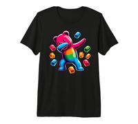 Colorful Dabbing Gummy Bear Candy Lovers Kids Boys Bear Dab Camiseta Premium