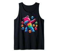 Colorful Dabbing Gummy Bear Candy Lovers Kids Boys Bear Dab Camiseta sin Mangas