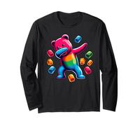 Colorful Dabbing Gummy Bear Candy Lovers Kids Boys Bear Dab Manga Larga