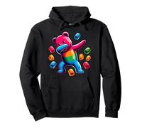 Colorful Dabbing Gummy Bear Candy Lovers Kids Boys Bear Dab Sudadera con Capucha