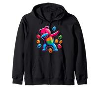 Colorful Dabbing Gummy Bear Candy Lovers Kids Boys Bear Dab Sudadera con Capucha