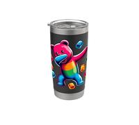 Colorful Dabbing Gummy Bear Candy Lovers Kids Boys Bear Dab Vaso térmico de acero inoxidable de doble pared