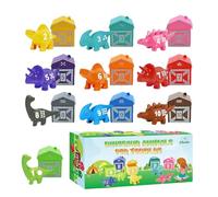 Colorful Dinosaur Sorting Toys, Educational Fine Motor Skills Game, PVC Material, Intuitive Design, Colorful Color Scheme Homeschool Learning Activities for Preschoolers and Kids, 32.1x13.6x6.2cm