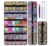 Colorful DIY Resin Rhinestone Kit, Multicolor Jelly Rhinestones Set for Bedazzling, Mixed-Color Decorating Tools Accessories for Crafting Nails Face Makeup Crafts Tumblers