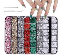 Colorful DIY Resin Rhinestone Kit, Multicolor Jelly Rhinestones Set for Bedazzling, Mixed-Color Decorating Tools Accessories for Crafting Nails Face Makeup Crafts Tumblers