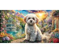 Colorful-Dog-in-Graffiti-Street Puzzle de 1000 Piezas Reciclado Juego desafiante Educativo para Adultos Regalo para Mujeres y Hombres 38x52/1000pcs