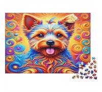 Colorful Dog Portrait 100% Recycled Cardboard Rabbit in Garden 1000 Piece Puzzle for Adults The Impossible Challenge 52x38cm/1000pcs