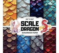 Colorful Dragon Scale Scrapbook Paper Collection: Decorative Double-Sided Dragon Craft Papers for Junk Journals, Wrapping, Card Making & Mixed Media Projects
