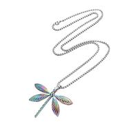Colorful Dragonfly Pendant Necklace Women Lightweight Neck Chain Personalized Jewelry Present for Any Occasion Easy to Wear and Match with Various Styles