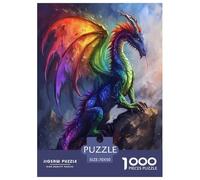 Colorful Dragóns Rompecabezas Imposible,desafío for Adults Animales Juego EduGatoivo 1000 Piezas Obra De Arte De Juego De para Adultos Y Niños Mayores De 12 Años 70x50cm/1000pcs