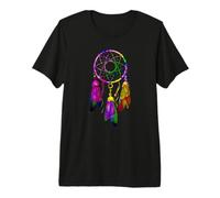 Colorful Dreamcatcher Feathers Native Tribal Camiseta Premium