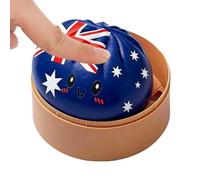 Colorful Dumpling Toy, National Flag , Soft Bun Fidget, Sensory Relief Gadget with Rebound Feel, Cute Stress Toy with Compact Design, Novelty Gift for Home or School and Travel