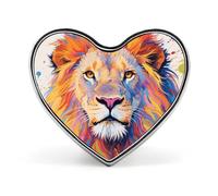 Colorful Elephant Painting Lapel Pin Heart Brooches And Pins - Metal Badge for Shirts, Jackets, Hats | Durable Fashion Accessory & Gift for Men, Women, Events