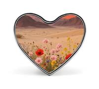 Colorful Elephant Painting Lapel Pin Heart Brooches And Pins - Metal Badge for Shirts, Jackets, Hats | Durable Fashion Accessory & Gift for Men, Women, Events