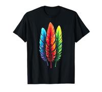 Colorful Feathers Tribal Native American Indian Indigenous Camiseta