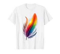 Colorful Feathers Tribal Native American Indian Indigenous Camiseta