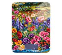 Colorful Field Impresionism - Báscula de alimentos pequeña impermeable para cocina, 11 libras/1 onzas, escala de 5 kg/5 g en gramos con 4 unidades para hornear dieta cetogénica (pilas no incluidas)