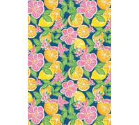 Colorful Floral Citrus Orange Fruit Notebook Journal 6x9in