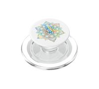 Colorful Floral Mandala Sacred Fractal Geometry Good Vibe PopSockets PopGrip para MagSafe