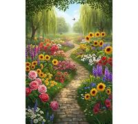 Colorful Flowers 120 Piece Jigsaw Puzzles for Adults, Colourful, Challenging & Brainteasing Adult Puzzles 120 Pieces Garden, Fun jigsaws for The Whole Family 10x8 Inch