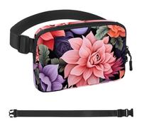 Colorful Flowers-411 - Riñonera de estilo unisex: riñoneras de moda, bolsas cruzadas deportivas delgadas a la moda para correr, senderismo, senderismo, mujer, hombre, multicolor, 1.5 x 9.0 x 5.9