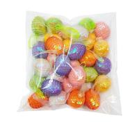 Colorful Foam Eggs - Shiny Easter Decor for Party | 24 Pieces Holiday Ornament, Door Window Bookshelves Accent, Bedside Trees Gardening Indoor Celebration, Office Seasonal Decoration